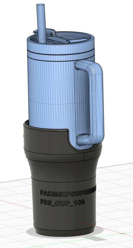 Bottom mounted 40oz stanley holder