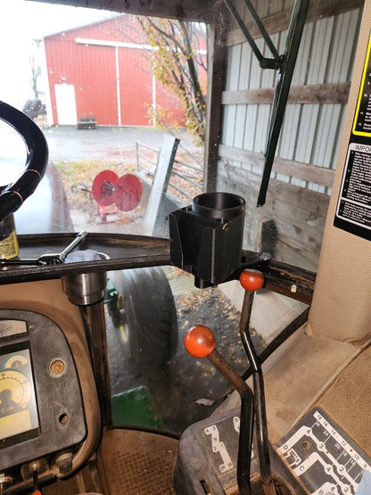 Flatster Cup Holder for service trucks, 3D-printed by Farm Sip Supreme, back view