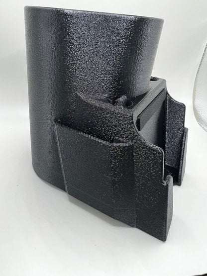 Seeding Sipper. Big Ol Drink Holder for tractors, 3D-printed by Farm Sip Supreme, installed