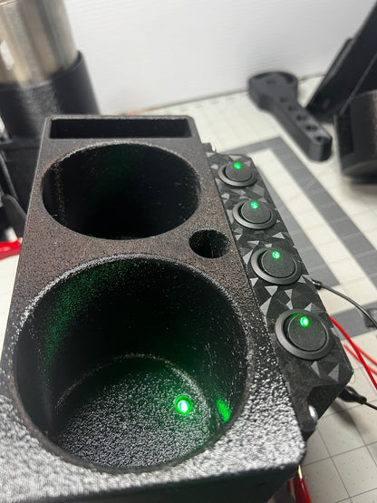 SoundGard 30/40/50 Series Switch Bracket and Switches, 3D-printed by Farm Sip Supreme, back view