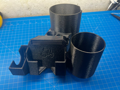 The Original Cuppy, 3D-printed by Farm Sip Supreme, in the cab
