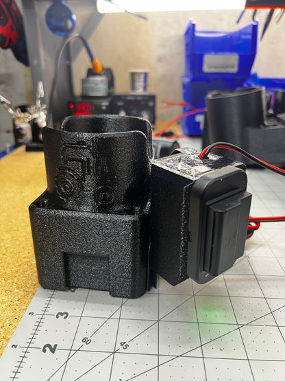 SnapSip Universal Vertical Post Mount for tractors, 3D-printed by Farm Sip Supreme, back view