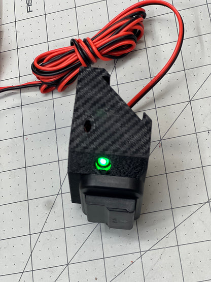 SnapSip Universal Vertical Post Mount for tractors, 3D-printed by Farm Sip Supreme, with parts