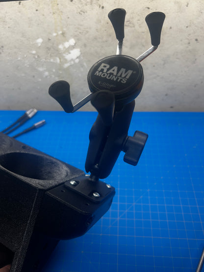 1" Ball Mount and Bracket for 30/40/50 Series Cup Holder, 3D-printed by Farm Sip Supreme, with parts