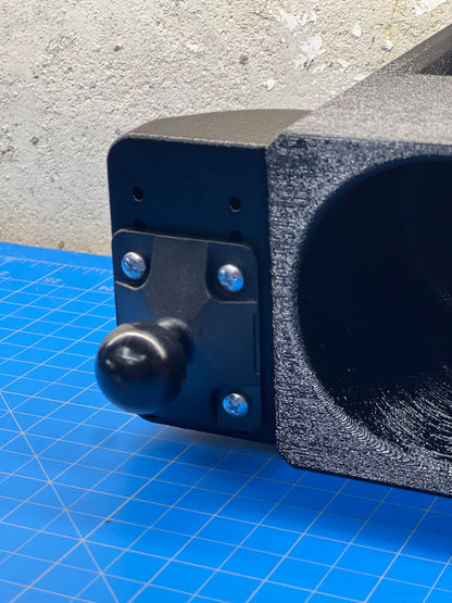 1" Ball Mount and Bracket for 30/40/50 Series Cup Holder, 3D-printed by Farm Sip Supreme, side view