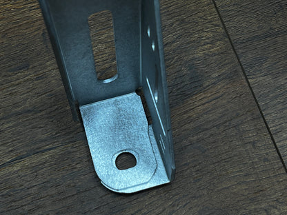 Generic Aluminum Single Bolt Bracket, 3D-printed by Farm Sip Supreme, side view