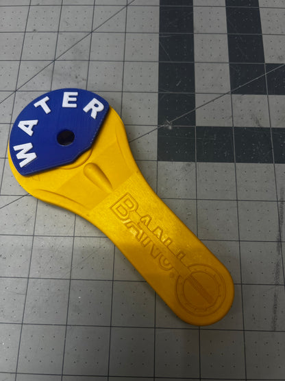 Banjo Handle Labels STL print file for the shop and farm, 3D-printed by Farm Sip Supreme, installed