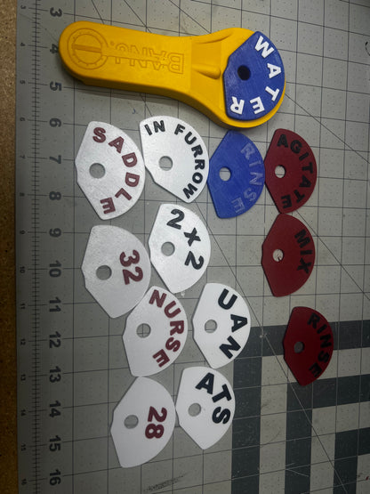 Banjo Handle Labels STL print file for the shop and farm, 3D-printed by Farm Sip Supreme, side view