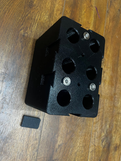 6 Pack Grease Tube Holder for service trucks, 3D-printed by Farm Sip Supreme, with parts