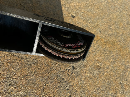 Magnetic Grinder Disk Holder for service trucks, 3D-printed by Farm Sip Supreme, side view