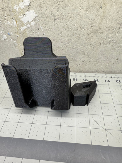 SnapSip Phone Holder, Left, 3D-printed by Farm Sip Supreme, installed