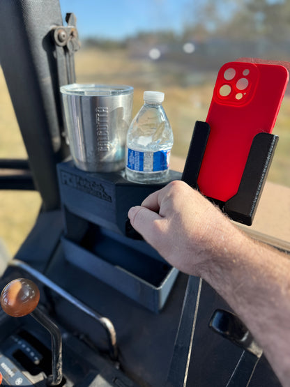 John Deere SoundGard 30/40/50 Series Cup Holder, New Edition, 3D-printed by Farm Sip Supreme, detail