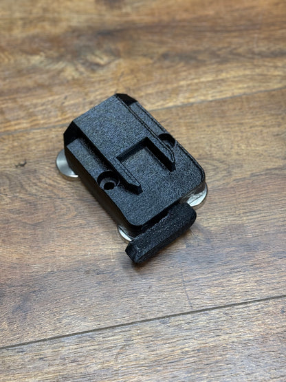 M18 Tool Holder, Normal Pistol Grip Style for service trucks, 3D-printed by Farm Sip Supreme, side view