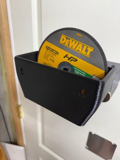Magnetic Grinder Disk Holder for service trucks, 3D-printed by Farm Sip Supreme, back view