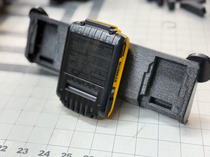 Dewalt 20v Triple Battery Holder, 3D-printed by Farm Sip Supreme, side view