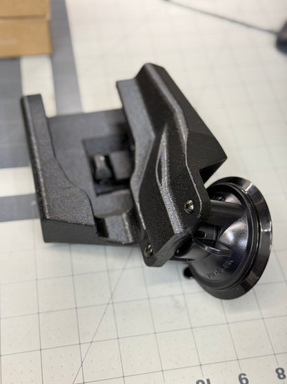 Skid Loader Glass Phone Suction Mount for skid steers, 3D-printed by Farm Sip Supreme, side view