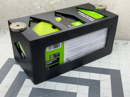 Gloveworks 8mil 100 Pack Holder for service trucks, 3D-printed by Farm Sip Supreme, side view
