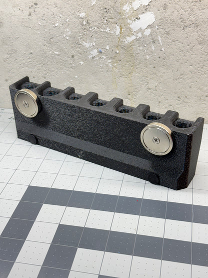 Heel Bar Magnetic Holder for service trucks, 3D-printed by Farm Sip Supreme, side view