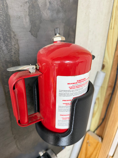Sure Shot Holder for service trucks, 3D-printed by Farm Sip Supreme, side view