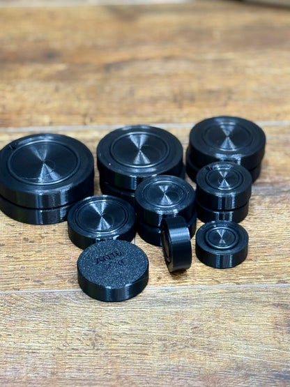 CAT Flange Slugs, O-rings Included, 3D-printed by Farm Sip Supreme, side view