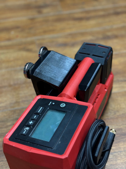 M18 Air Pump Wall Mount 2848-20 for service trucks, 3D-printed by Farm Sip Supreme, side view