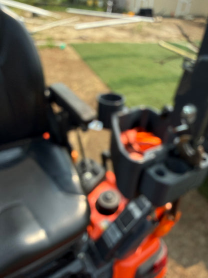 Kubota BX Series ROPS Bin, 3D-printed by Farm Sip Supreme, in the cab