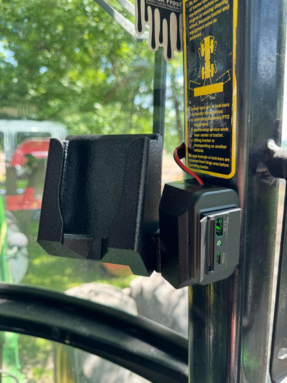 SnapSip Universal Vertical Post Mount for tractors, 3D-printed by Farm Sip Supreme