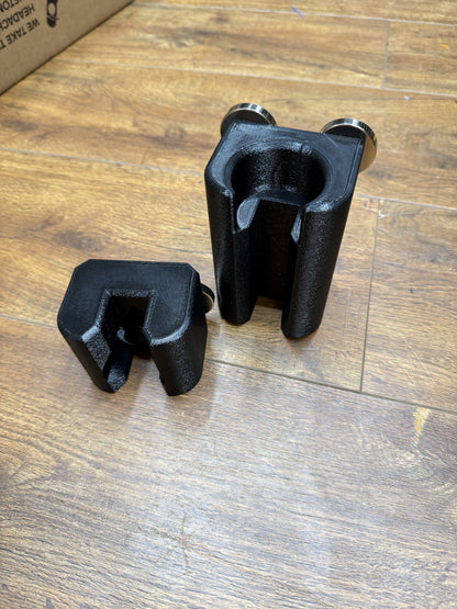 Single Big Pry Bar Holder Magnetic for service trucks, 3D-printed by Farm Sip Supreme, installed