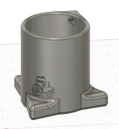 64 Ounce Yeti Floor Holder, 3D-printed by Farm Sip Supreme, side view