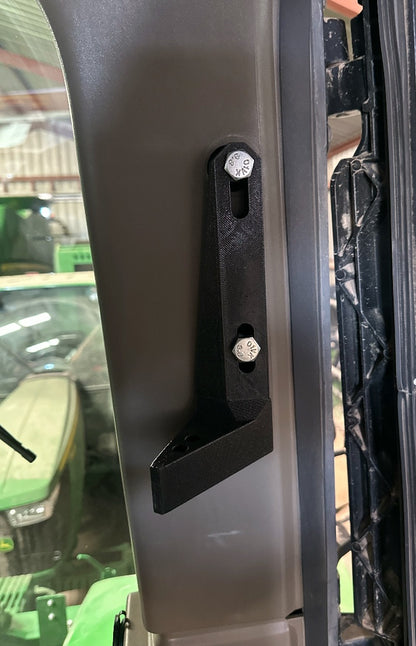 Dip n Cup Holder, Fran Special Combo, Includes Bolts for John Deere tractors, 3D-printed by Farm Sip Supreme, side view