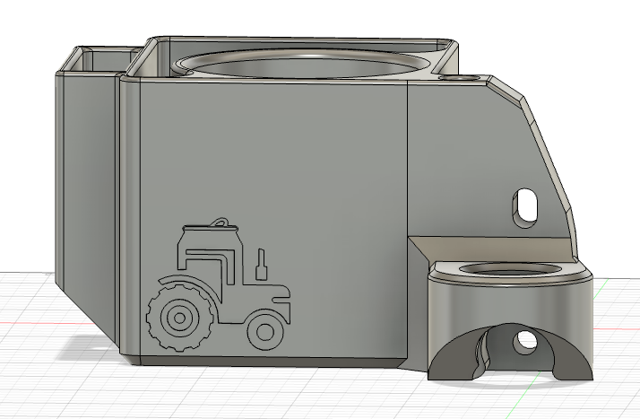 John Deere 3-5 series ROPS mounted bin/yeti holder