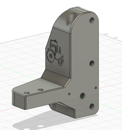 Vertical Post Mount, HD with Optional USB Charger for tractors, 3D-printed by Farm Sip Supreme