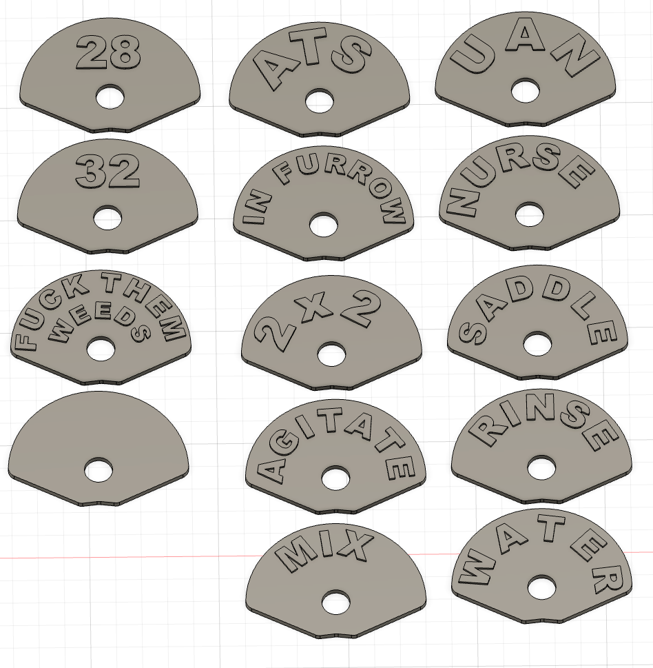 STL - Banjo Handle Labels