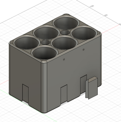 6 Pack Grease Tube Holder for service trucks, 3D-printed by Farm Sip Supreme, in the cab