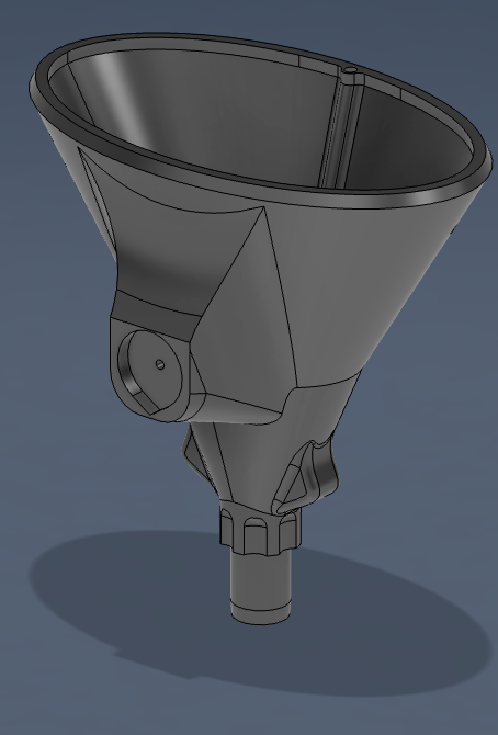 Magnetic funnel for spray bottles.