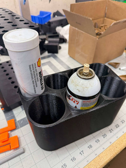 Triple Can, Quad Grease Holder for service trucks, 3D-printed by Farm Sip Supreme