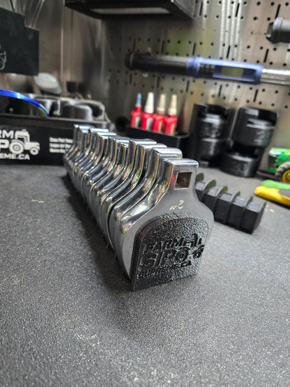 Crowfoot Wrench Organizer for service trucks, 3D-printed by Farm Sip Supreme
