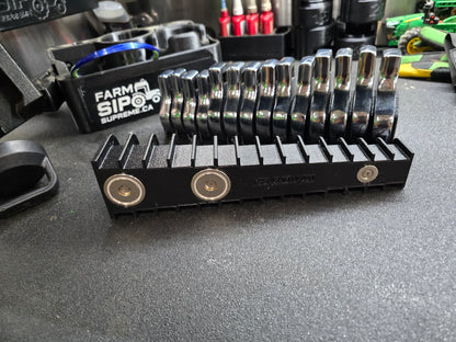 Crowfoot Wrench Organizer for service trucks, 3D-printed by Farm Sip Supreme, installed
